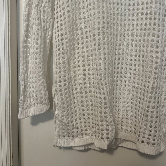 VENUS Crochet Tunic Cover-Up - Pearl White / Size M - Picture 4 of 6